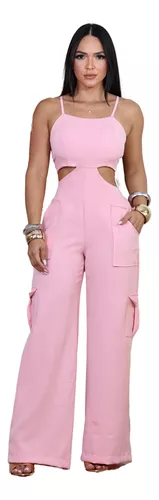 Macacão Pantalona Cargo Feminino