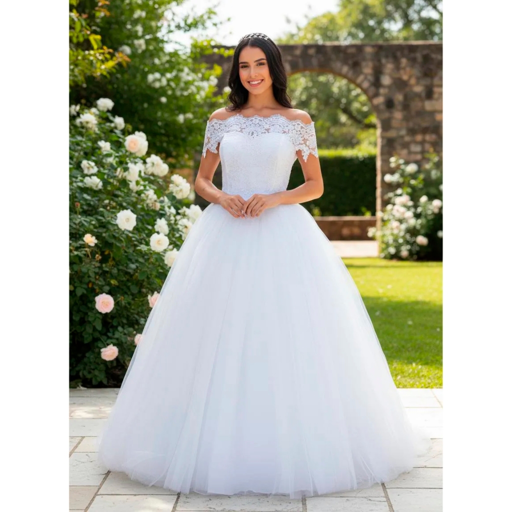 Vestido de Noiva P ao GG 8 Vestido De Noiva Ombro A Ombro