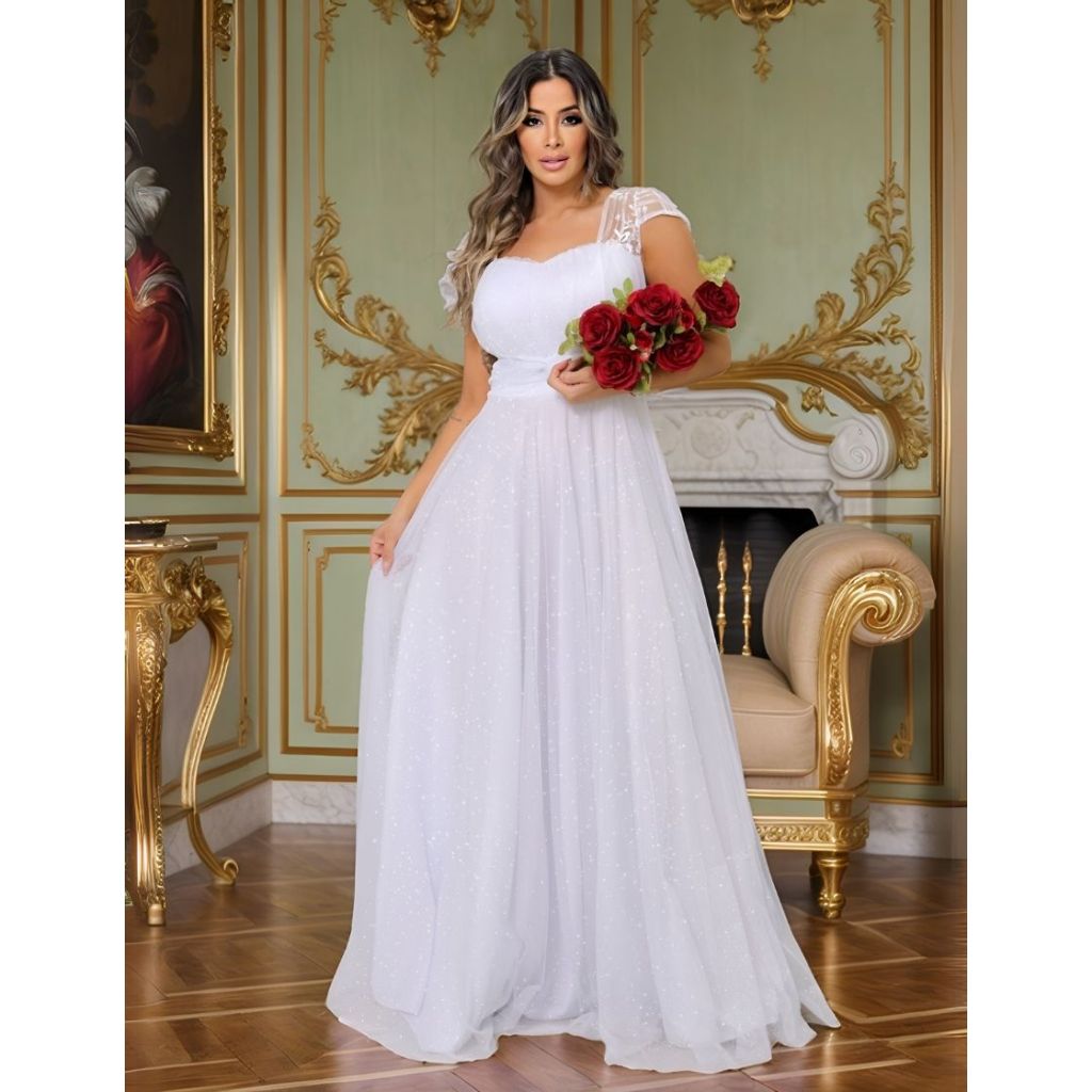 Vestido de Noiva P ao GG 9 Vestido De Noiva Simples