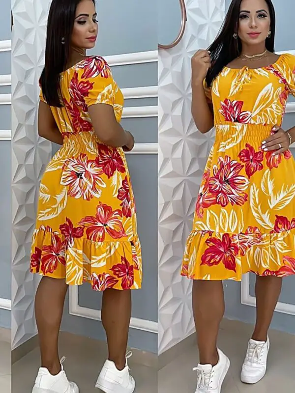 Vestido Ciganinha Estampado Vestido Ciganinha Estampado