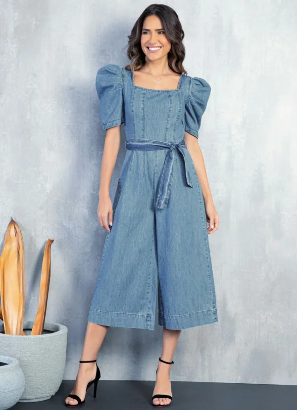 Macacão Jeans Feminino