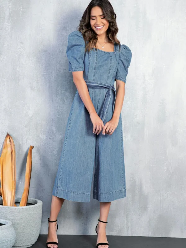 Macacão Jeans Feminino