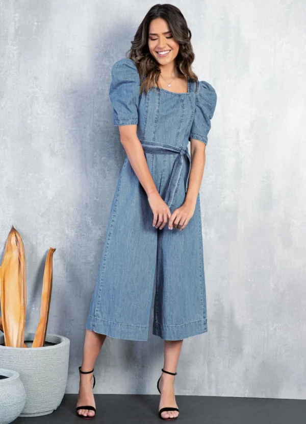 Macacão Jeans Feminino
