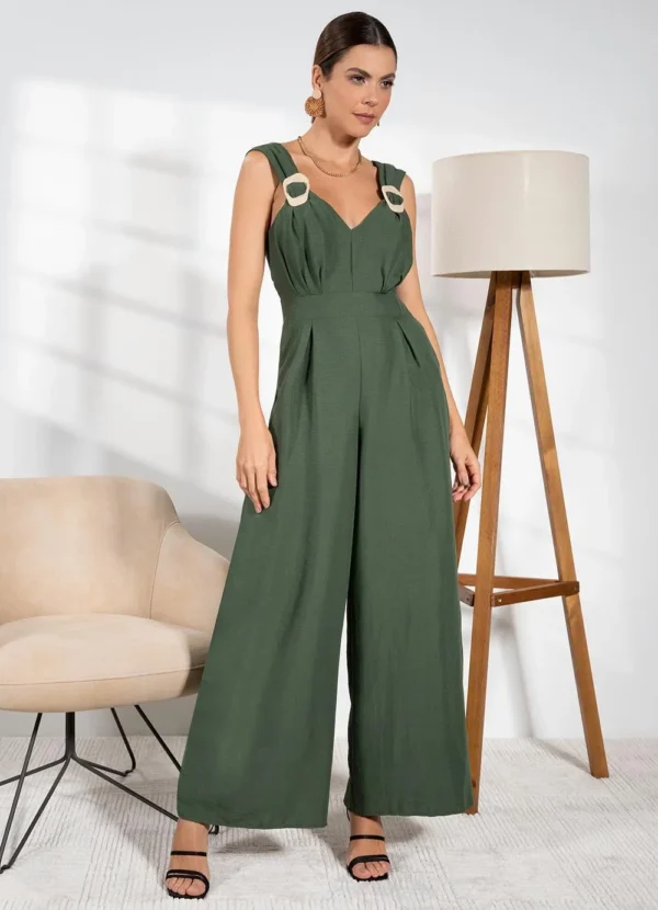 Macacão Pantalona Verde