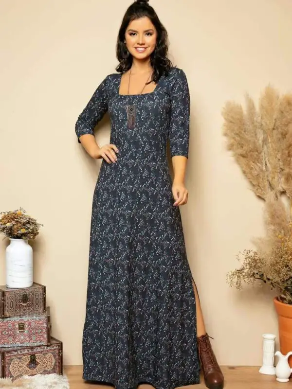 Vestido Floral Longo