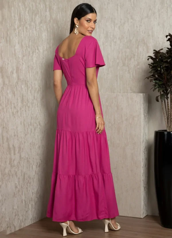 Vestido Linho Pink