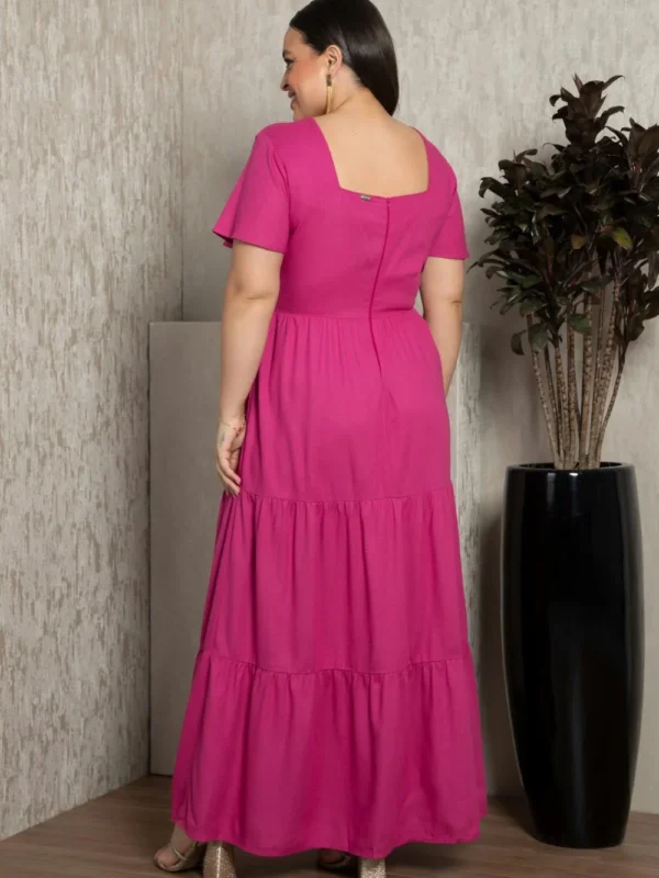 Vestido Linho Pink