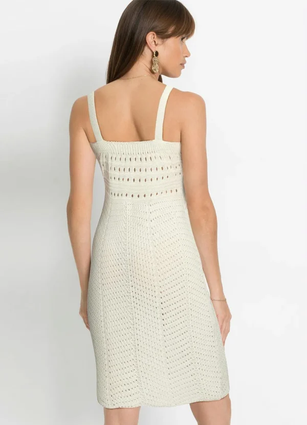 Vestido Off White Trico