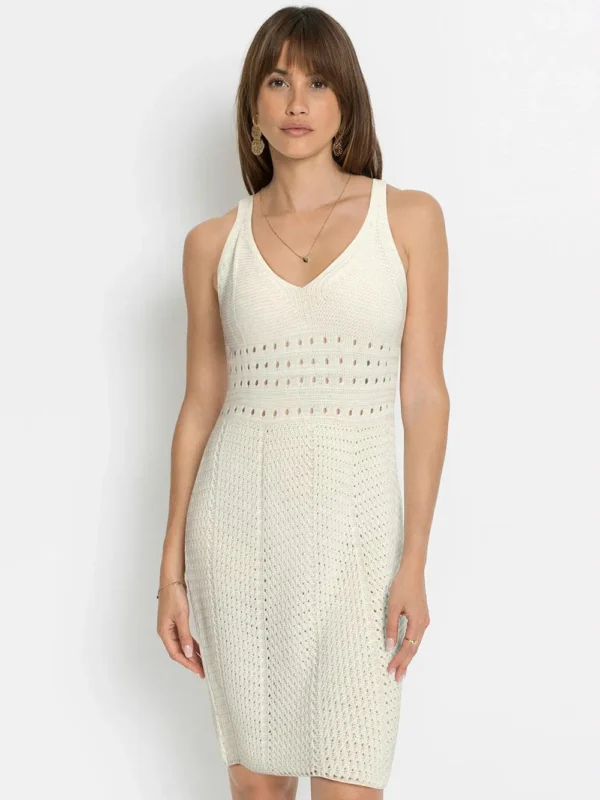 Vestido Off White Trico Vestido Off White Trico