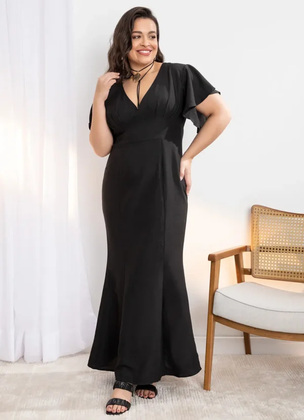 Vestido Sereia Longo Preto