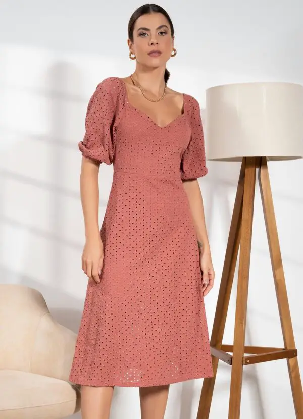 Vestido Terracota Laise