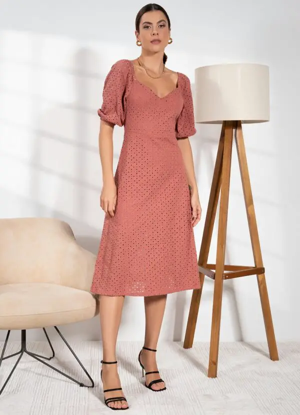 Vestido Terracota Laise
