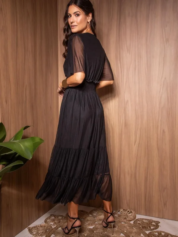 Vestido Tule Preto