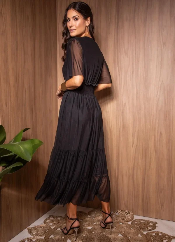 Vestido Tule Preto