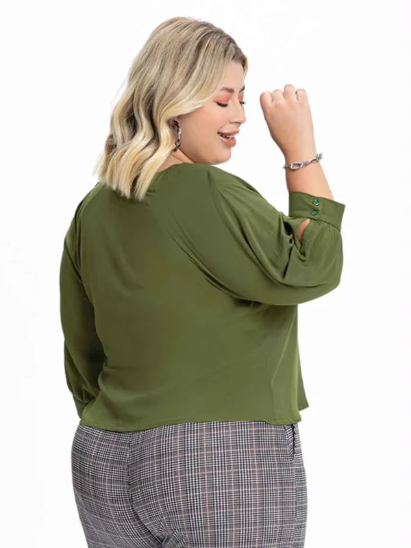 Blusa Verde Oliva Plus Size