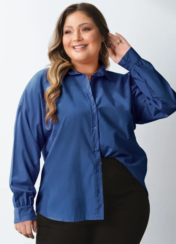 Camisa Oversized Verde Longa