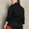 Camisa de Botão Feminina Preta