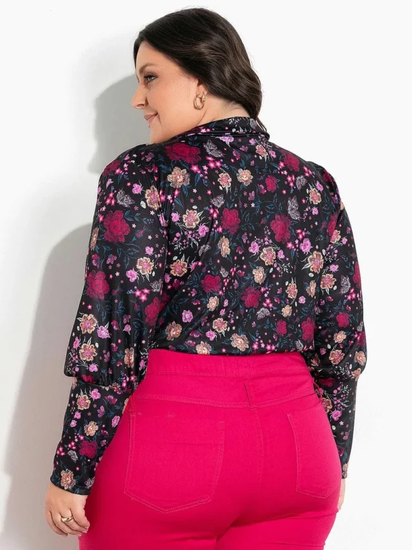 Home 2 Camisa com Manga Bufante Floral