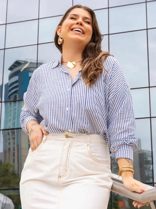 Camisa Feminina Listrada