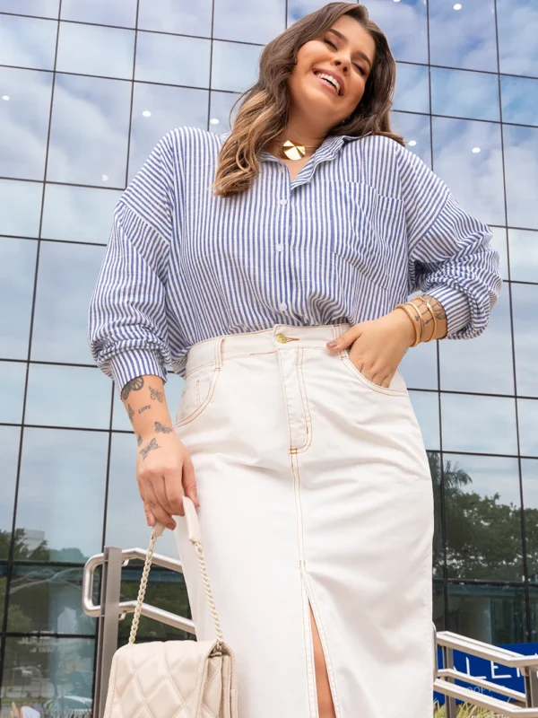 Camisa Feminina Listrada