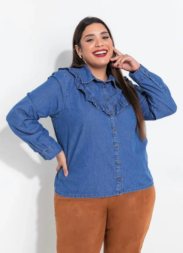 Camisa Social Plus Size Feminina