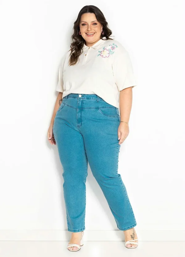 Camisa Polo Off White Plus Size