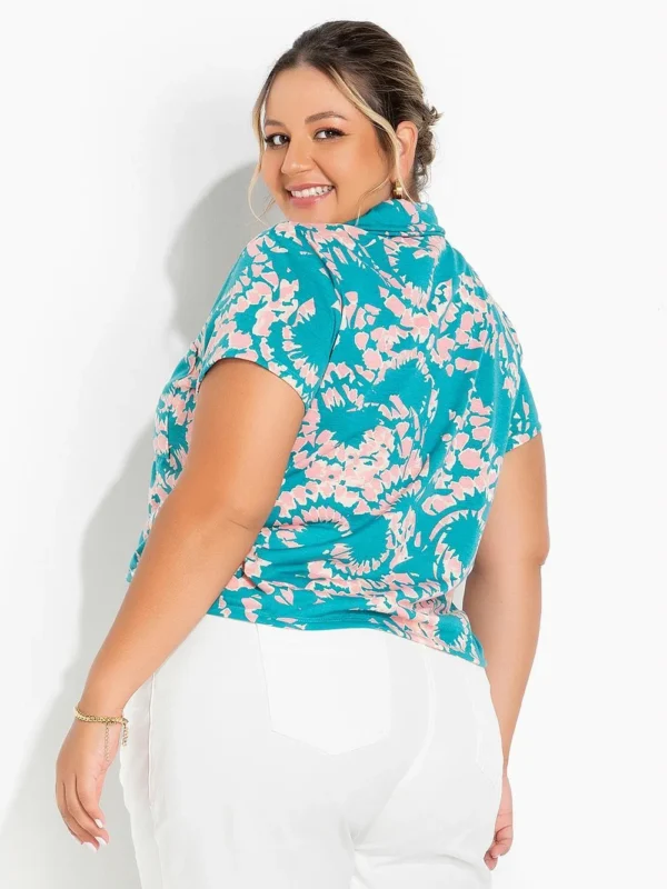 Comprar Camisa Manga Curta Feminina Plus Size Tie Dye