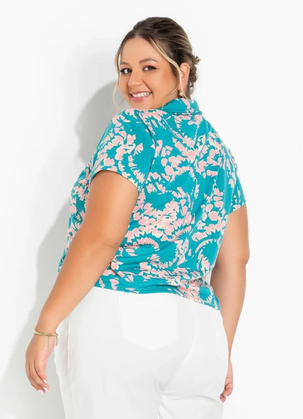 Comprar Camisa Manga Curta Feminina Plus Size Tie Dye