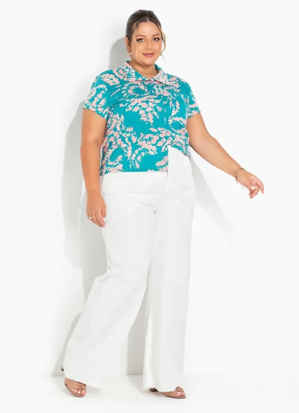 Comprar Camisa Manga Curta Feminina Plus Size Tie Dye