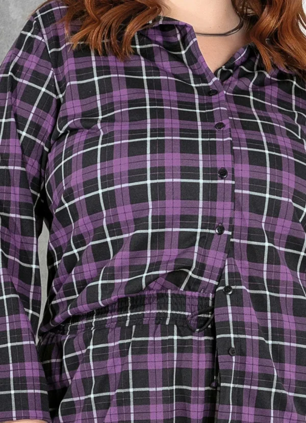 Camisa Xadrez Feminina Plus Size