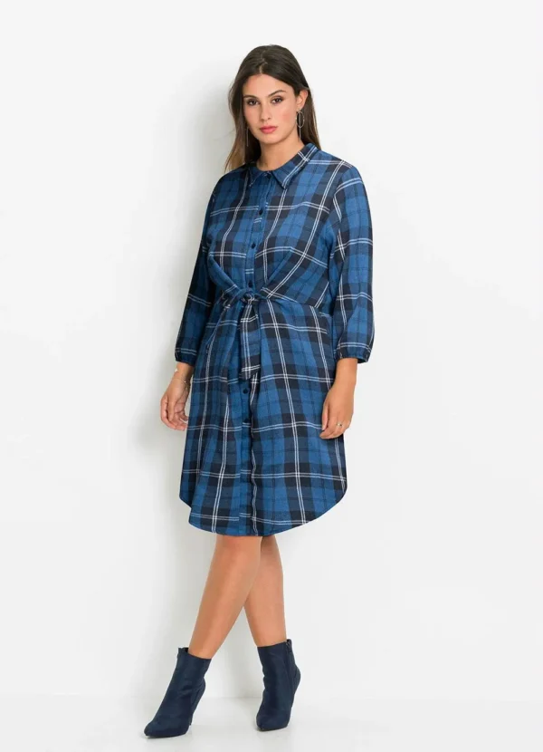 Comprar Camisa Xadrez Preta Mangas 7/8