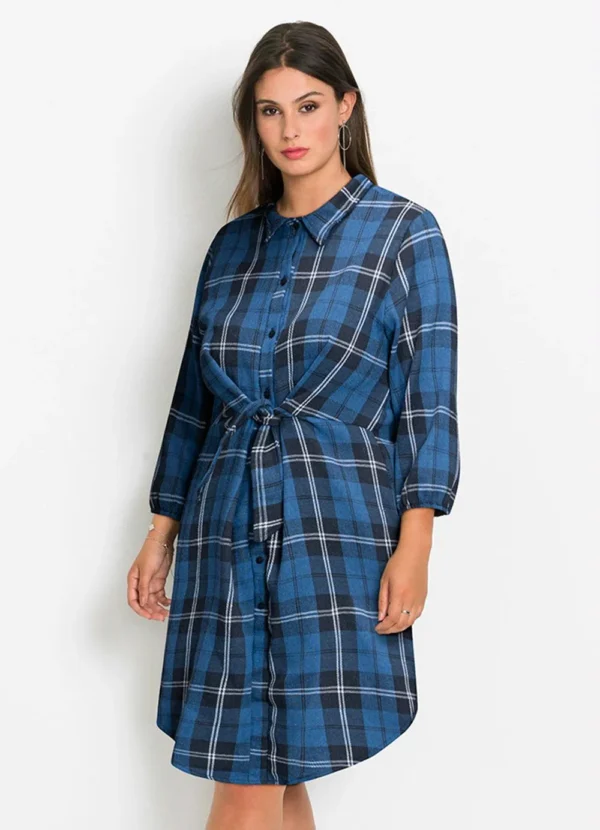 Comprar Camisa Xadrez Preta Mangas 7/8