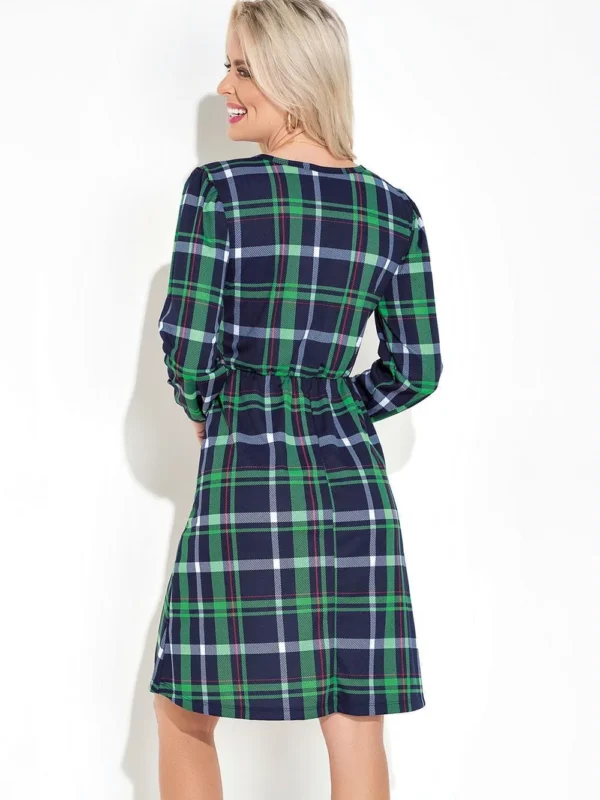 O Vestido Xadrez Verde que Você Precisa!