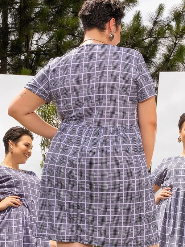 Vestido de Malha Xadrez