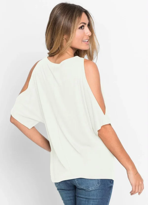 Blusa Off White Ombros Vazados - Image 2