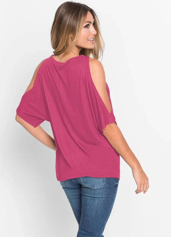 Blusa Rosa Ombros Vazados - Image 3