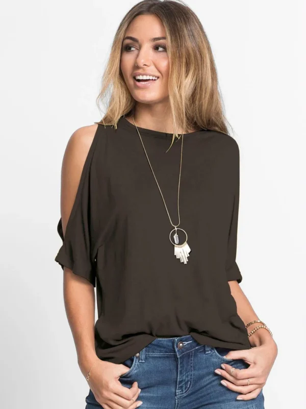 Blusa Preta Ombros Vazados