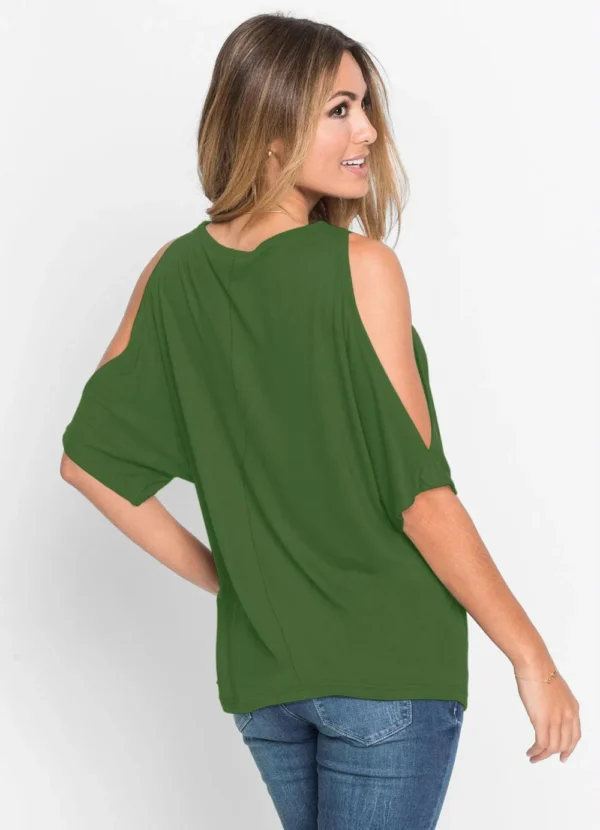 Blusa Verde Ombros Vazados - Image 2