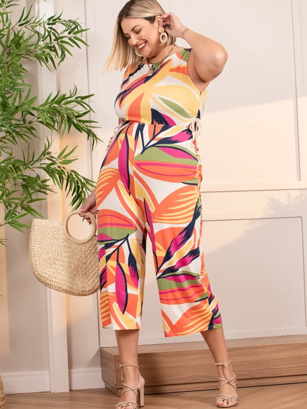 Home 6 Macacão Folhagem Color