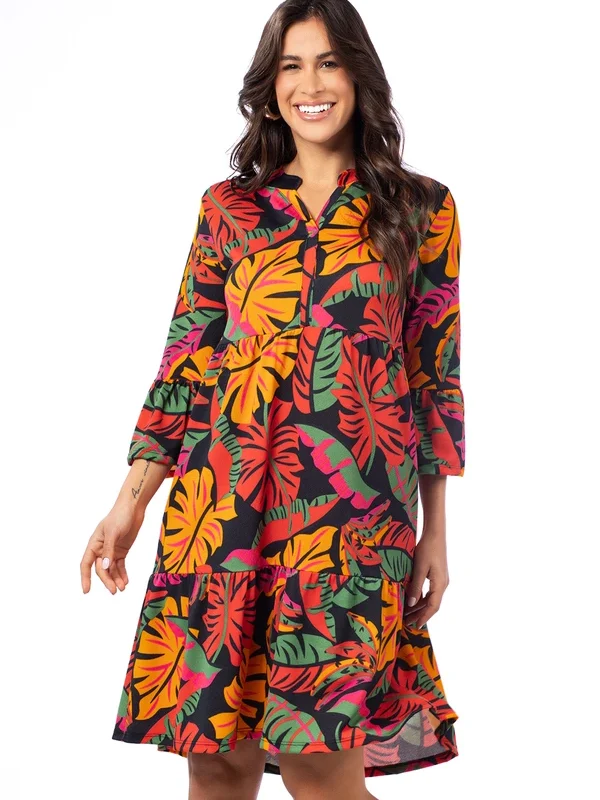 Review: Vestido Tropical em Malha Crepe da Bonprix