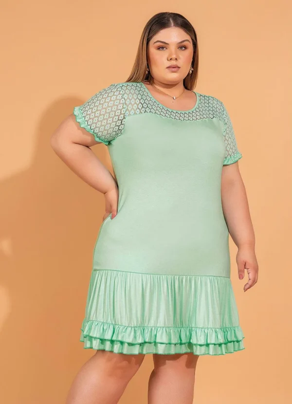 Vestido Verde com Babadinhos