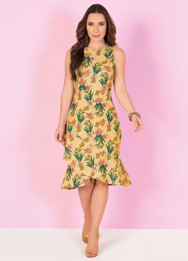 Vestido Floral com Babado - Image 3