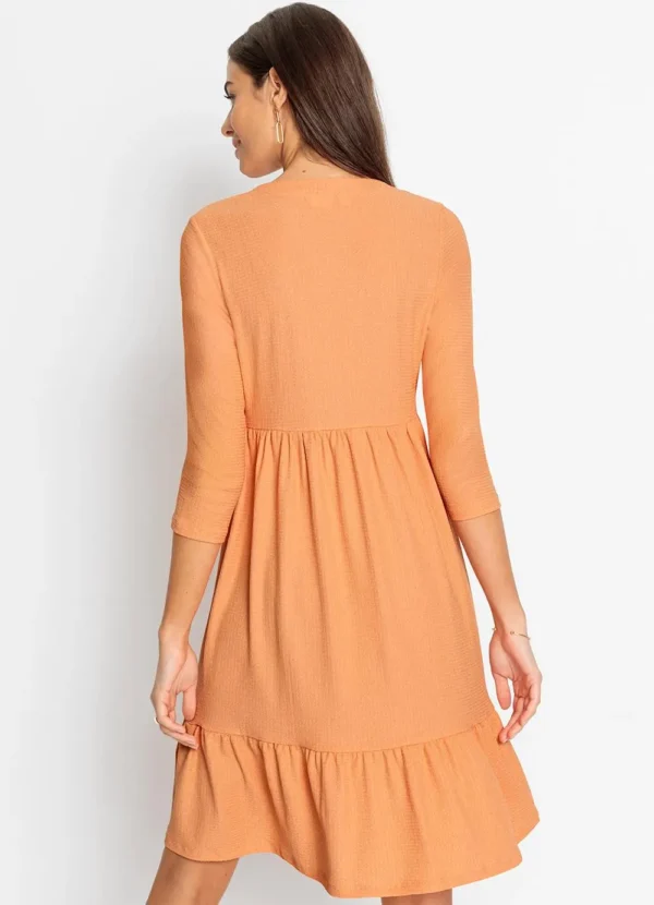 Vestido Laranja Crepe Anarruga - Image 2