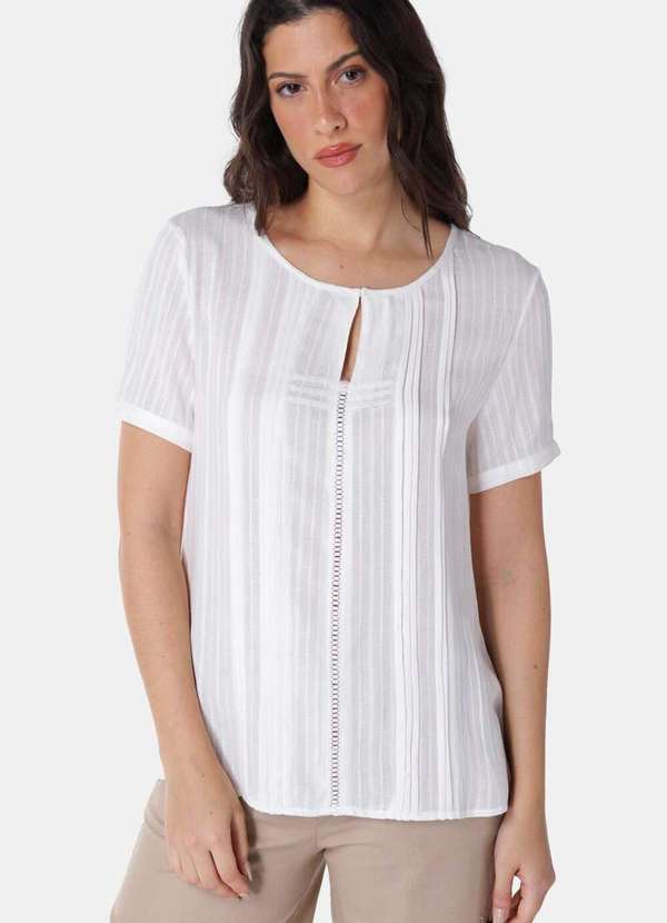 Blusa Branca de Viscose