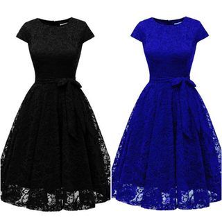 Vestido Renda Com Laço