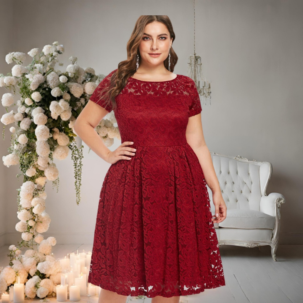 Vestido Renda Plus Size