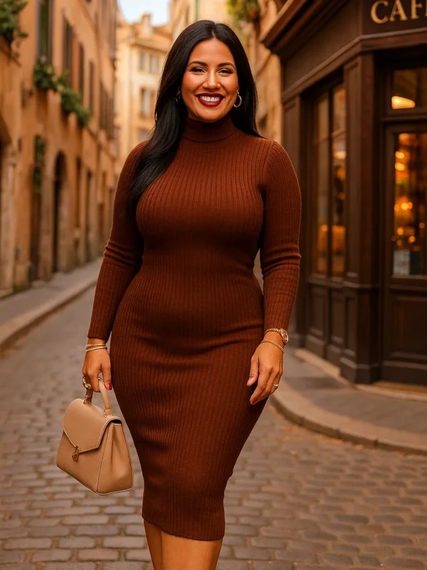 Vestido Canelado Madame Shop Vestido Canelado Madame Shop