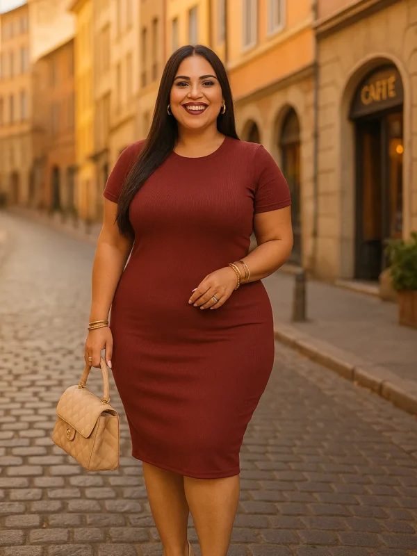 Vestido Canelado Madame Shop Vestido Canelado Madame Shop