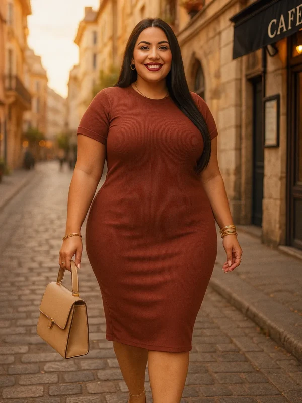 Vestido Canelado Madame Shop