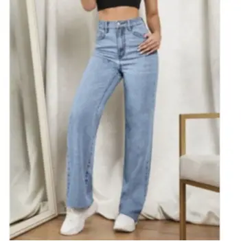 Calça Jeans Feminina Wide Leg